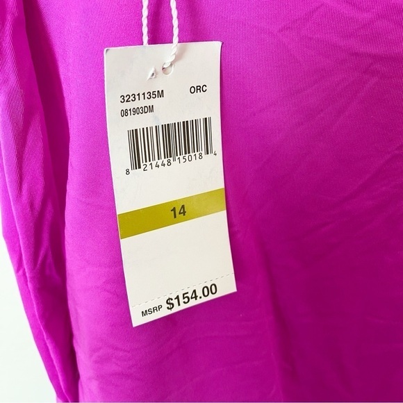 Trina Turk Atlas Ruffle Plunge One-Piece Swimsuit Orchid - Picture 5 of 5